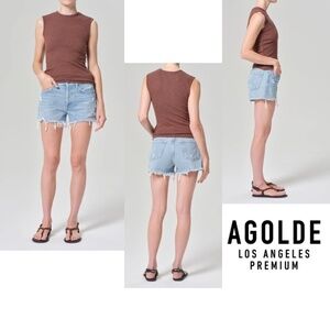 AGOLDE PARKER VINTAGE CUT OFF SHORT IN SWAPMEET Size 26
